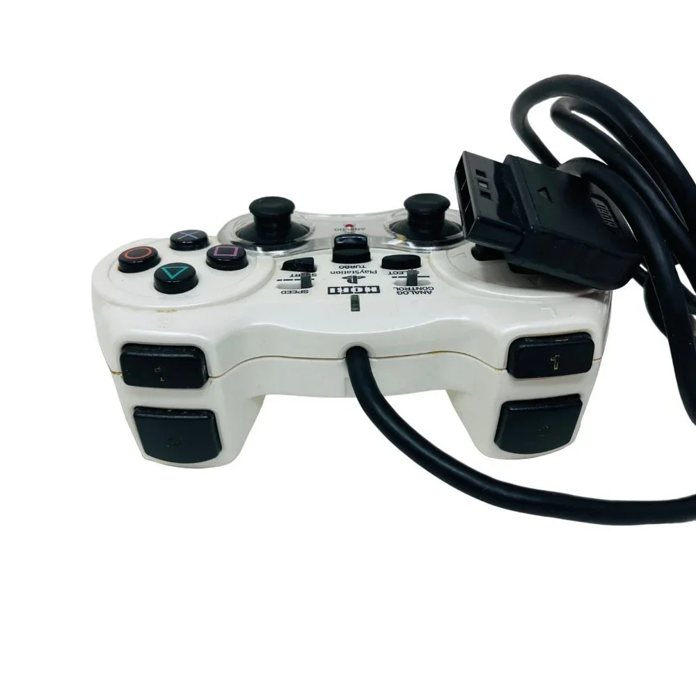 PlayStation 2 PS2 Hori Analog Sindou Pad 2 Black Tested Working Rare Pearl White